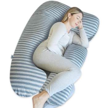 PharMeDoc Pregnancy Pillows U-Shape Full Body Maternity Pillow, Jersey Cover