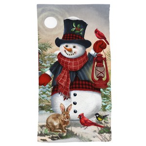 Briarwood Lane Winter Hand Towel 26x18 Snowman and Friends Hand For Winter Towel - 1 of 3