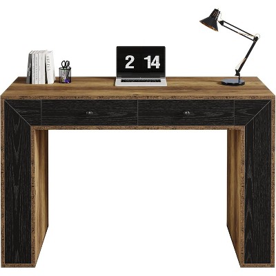Tribesigns Modern Computer Desk with 2 Drawers, 47.24-Inch Wood Writing Desk with Storage