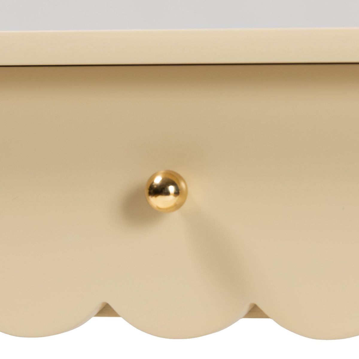 bali & pari Liba Console Table 3-Drawer Accent Table with Open Shelf Storage Beige - thumbnail 6