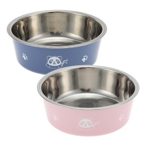 Unique Bargains Non-Skid Small Pet Bowl 4.72" Dia - 1 of 4
