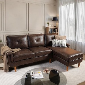 XIZZI Modular Sectional Sofas for Living Room, Modern L-Shaped Couch High Density Sponges Breathable Fabric - 1 of 4