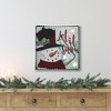 Northlight 12" LED Lighted 'Let it Snow' Snowman Christmas Canvas Wall Art - 2 of 3