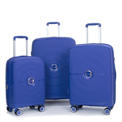 BEAFUP Hardshell Suitcase Double Spinner Wheels PP Luggage Sets Lightweight Durable Suitcase with TSA Lock,3-Piece Set (20/24/28)