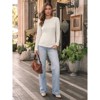 Women's Long Sleeve Knit Shirts Tops Soft Crewneck Blouse Stretch Fitted Fall Business Casual Y2K Outfits - 2 of 4