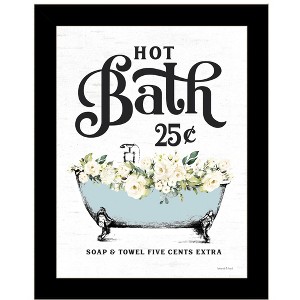 HomeRoots Hot Bath Black Framed Print Bathroom Wall Art - 1 of 3