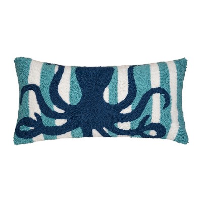 C&F Home 12" x 24" Striped Octopus Hooked Pillow