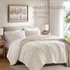 AENKYO Twin Chenille Comforter Set, Ivory Woven Textured Bedding, Textured Cable Knit Comforter Set, Twin Chenille Bedding - 3 of 4