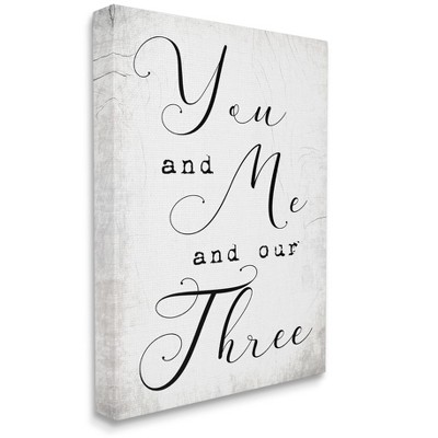 Stupell Industries You Me and Our Three Phrase Family Home Quote