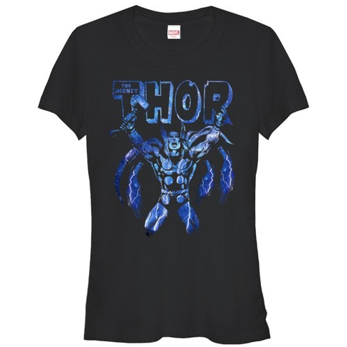 Juniors Womens Marvel Mighty Thor Electric Current T-Shirt - image 1 of 3