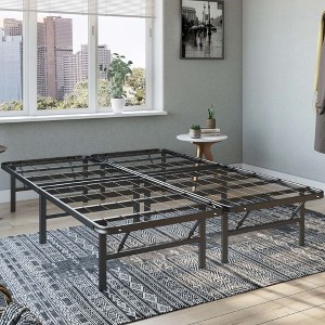 Hercules Folding Metal Bed Frame, 14 Inch Heavy Duty Platform Mattress Foundation, Easy Assembly, Noise Free, No Box Spring Needed - 1 of 4