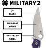 Spyderco Military 2 Folding Pocket Knife with 4" Full-Ground CPM S30V Blade | Get Safer One-Handed Operation with the Compression Lock, Dark Blue - 3 of 4