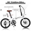 PAGED City Folding Bicycle with Aluminum Frame,7-Speed Mountain Bike with Shimano Rear Derailleur for Garden & Outdoor - 3 of 4