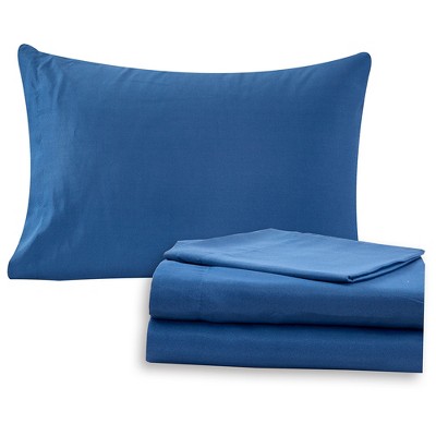 Granada Blue Twin Reversible Microfiber Bed in a Bag Set