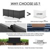 Kozyard 50" W x 48" H Outdoor Privacy Screens Aluminum Post Framed Flat Fence Panels Kit for AC Trash Can Storage - 3 of 4