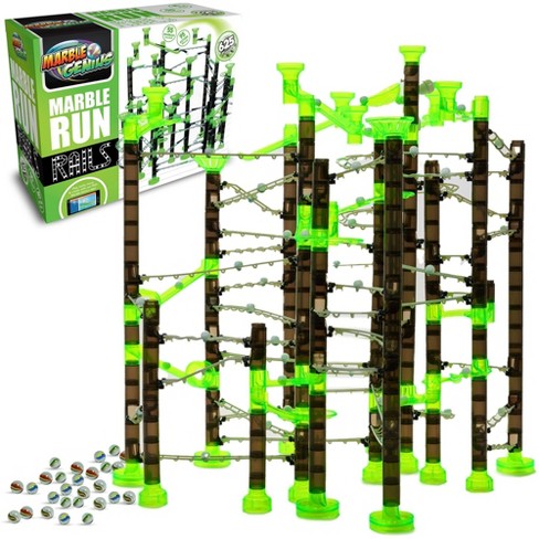 Marble Genius Marble Rails Extreme Set, 625 Piece Marble Run (55 ...