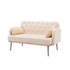 Modern Velvet Loveseat Sofa with Gold Metal Legs for Living Bedroom Leisure Areas - image 3 of 4