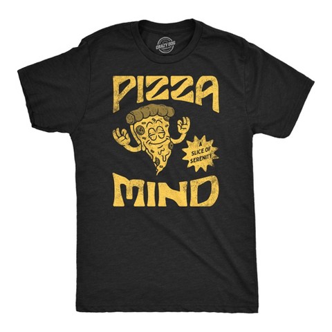 Мужские футболки Crazy Dog T-Shirts, Inc. Mens Funny T Shirts Pizza Mind Sarcastic Food Graphic Tee for Men - Crazy Dog Men's T Shirt For Foodies Black M