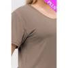 Slickblue Women's Plus Size Short Sleeve Tee, Soft Stretch Fit, Classic Round Neck, 10 Color Options, Size 1XL-3XL - 4 of 4