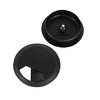 Unique Bargains PC Desk Black Plastic 60mm Diameter Grommet Cable Hole Cover 3 Pcs - 3 of 4