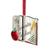 Northlight 3.25" Red Silver-Plated Favorite Teacher Christmas Ornament with European Crystals - 3 of 4