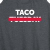 Women's - Instant Message - Taco Tuesday Crossed Out Graphic Racerback Tank - 2 of 4