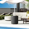 Sevobal Umbrella Bases, Heavy Duty Market Stand with Table and Storage, Wind-Resistant, All Weather Design for Patio Deck, Black, 14.8"*14.8"*16.7 - 2 of 4