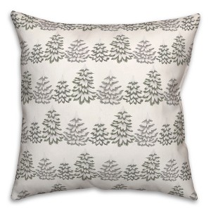 Creative Products Neutral Winter Tree Pattern 18 x 18 Spun Poly Pillow - 1 of 3