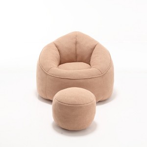 Ridstar Bean Bag Sofa with Footstool For Living Room & Bedroom-Light Orange - 1 of 4