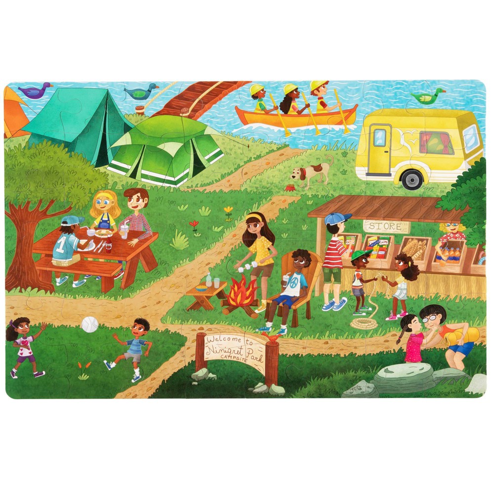 Photos - Jigsaw Puzzle / Mosaic Upbounders Camping Outdoors Kids' Jumbo Puzzle - 48pc