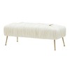 TOV Furniture Jessica Velvet Bench by Inspire Me! Home Decor in Cream - 4 of 4