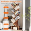 8-Tier Tree-Shaped Bookshelf Rustic-Style Open Shelving Unit Ideal for Living Rooms, Bedrooms, and Offices - 4 of 4