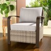 EAGLE PEAK Coastal Vista Patio Chair with Cushions, Outdoor Ratten Wicker Lounge Chair with Deep Seating - 2 of 4