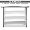 Tangkula 30" x 48" Stainless Steel Food Prep & Work Table Commercial Kitchen Table Silver - 4 of 4