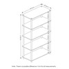 Furinno 5-Tier Tall Decorative Bookshelf Storage Bookcase Open Multipurpose Shelves Display Rack for Living Room&Home Office,Black/Grey - 3 of 4