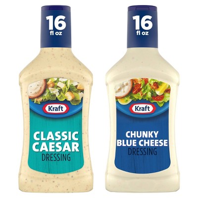 Kraft Salad Dressing 16 fl oz Classic Ranch + 16 Fl oz Chunky Blue Cheese