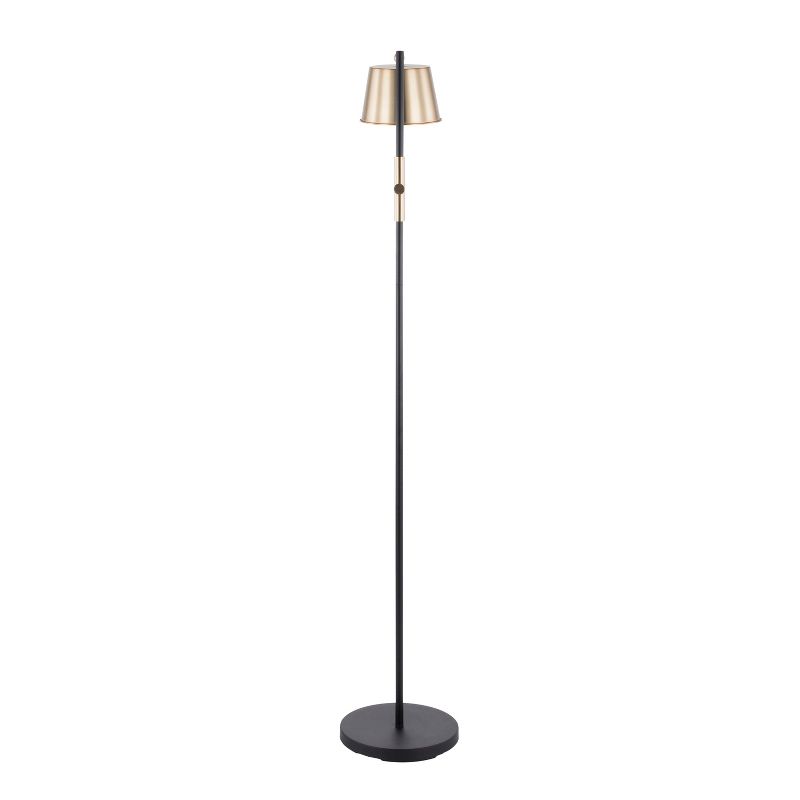 63-72&#34; Metric Floor Lamp Black/Antique Brass - LumiSource, 6 of 14