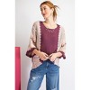 Slickblue Women's Oversized Sweater with Multi-Color Thread, Boat Neck and 3/4 Sleeves, Faded Plum, Size S-L - 3 of 4