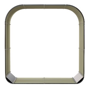 Aghana Digitals Dark Gray Galvanized Steel Firewood Shed with Rubberized Edges, Corrugated Floor & - 1 of 4