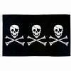 Maison 3'x5' 3 Skulls Pirate Double-stitched Poly Flag Perfect For Kids Birthday Party Decoration & Halloween - 2 of 4