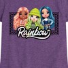 Girls' - Rainbow High - Checkered Frame Dolls Fitted Short Sleeve Graphic T-Shirt - 2 of 4
