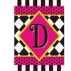 Briarwood Lane Everyday Garden Flag 12x18 For Outdoor Neon Checkerboard Monogram - D Garden Flag Flags For Outside - 3 of 4