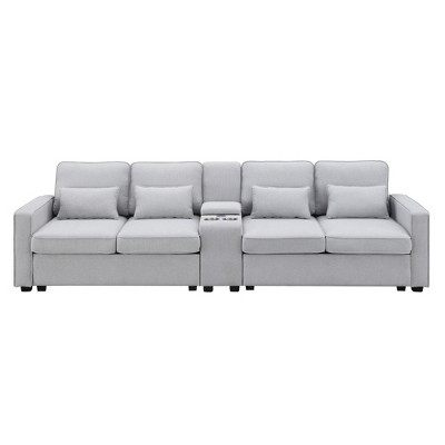 Dexmalle 114.2" Upholstered Sofa with Console