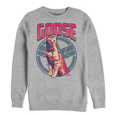 Men's Marvel Captain Marvel Goose Cat Badge Sweatshirt
