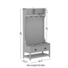 TiramisuBest 4-in-1 Detachable Hall Tree with Storage, 7 Hooks, Storage Drawers and Cabinet, Antique Beige Coat Rack for Entryway Hallway - 4 of 4