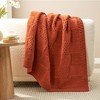 Chenille Knit Throw Blanket ，Soft Checkered Texture for Sofa, Bed, and Living Room-Amelie Home - 2 of 4