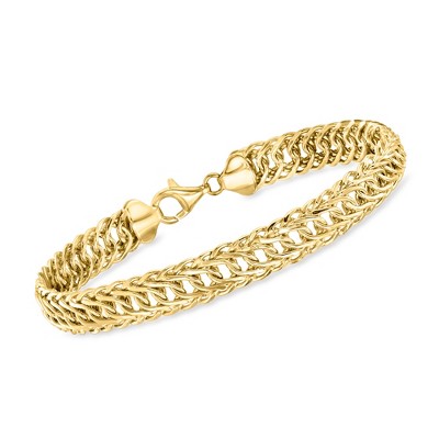 Ross-Simons 18kt Gold Over Sterling Cestina-Link Bracelet