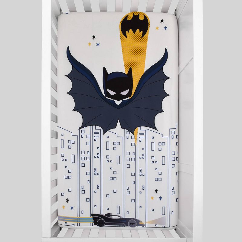 Warner Bros. Batman Photo Op Nursery Fitted Crib Sheet - White, 2 of 5