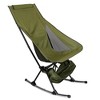 LakeForest "Portable Camping Rocking Chair – High Back, 198LBS Capacity, Breathable Mesh, Includes Carry Bag, Ideal for Patio, Beach & Travel" Green - 3 of 4