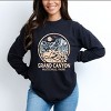 Grand Canyon National Park Two-Toned Circle - Women's Garment Dyed Long Sleeve Graphic T-Shirt - 3 of 4